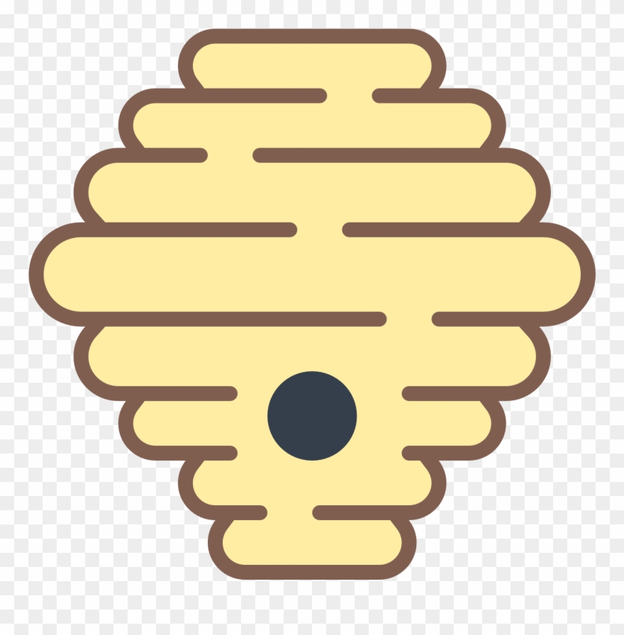 Bee Hive Clipart Hornets Nest - Beehive Outline - Png Download