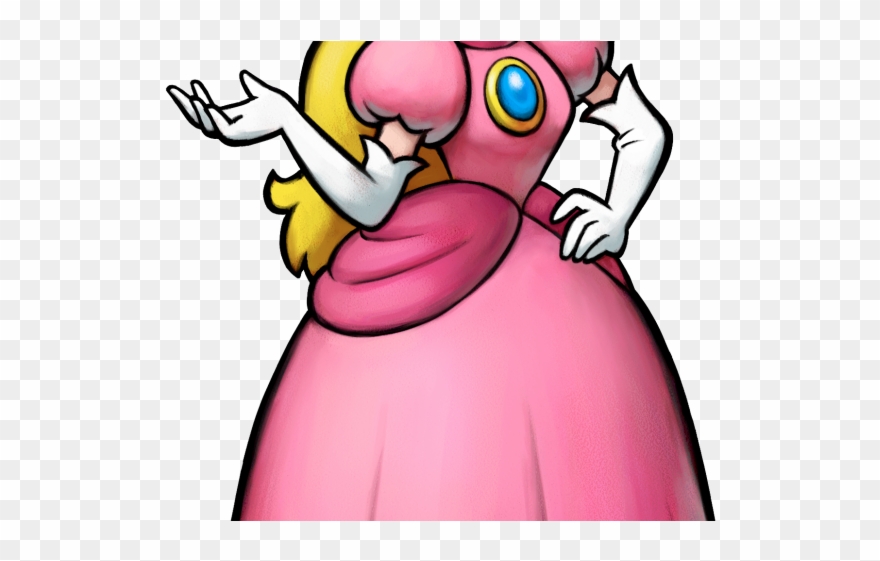 Peach Clipart Peach Pit - Princess Peach Mario And Luigi - Png Download