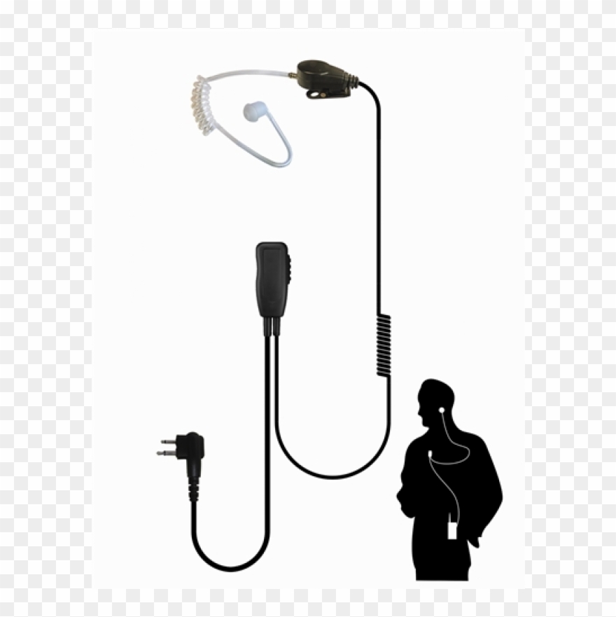 Code Red Recruit-mid Single Wire Surveillance Mic With - Codered Recruit Mid Single Wire Microphone With Earpiece Clipart