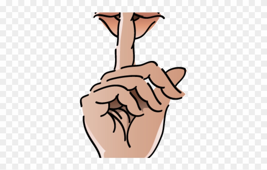 Hand Over Mouth Shh Clipart