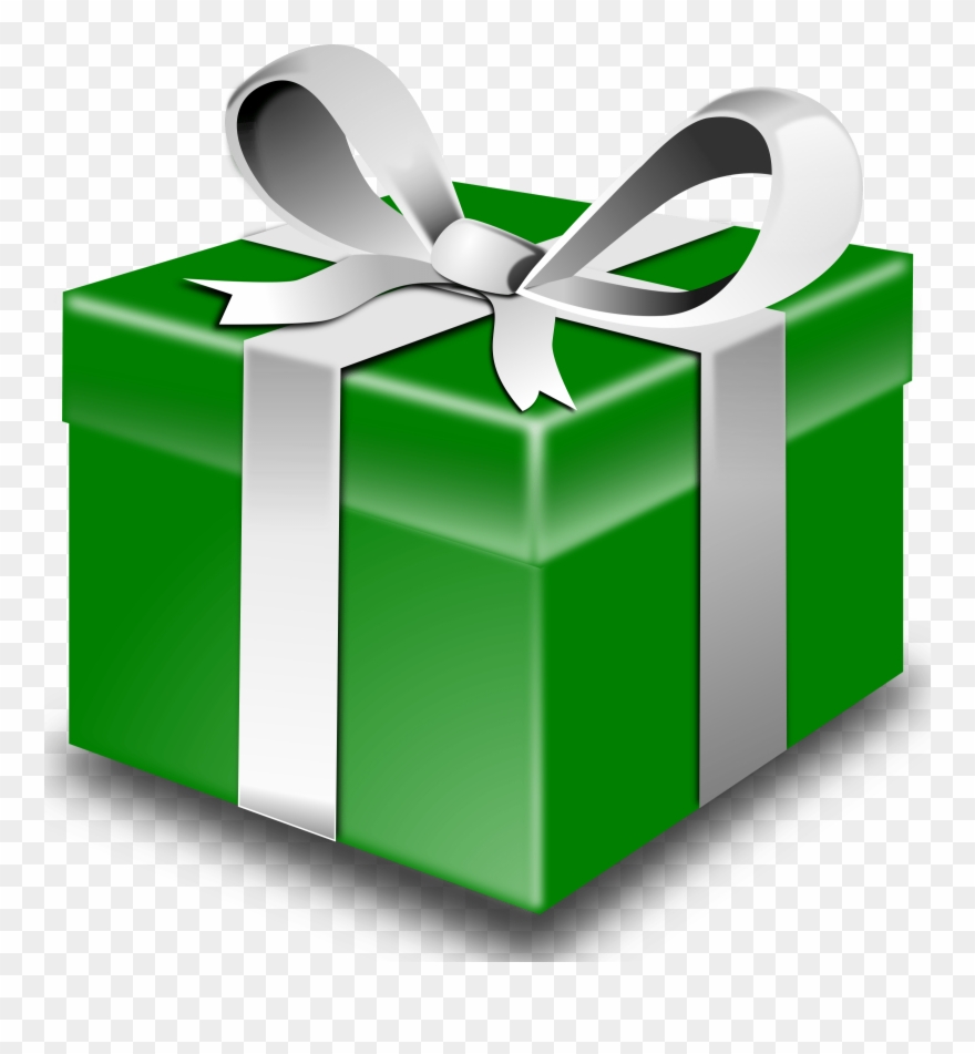 Medium Image - Green Present Clipart