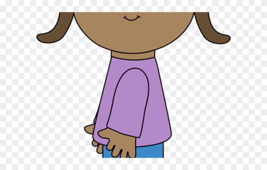 Little Girl Clipart Thinking - Design - Png Download