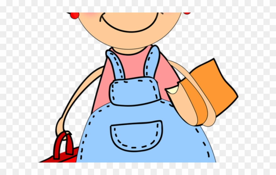 Little Girl Clipart Student - Girl In School Clipart Transparent - Png Download