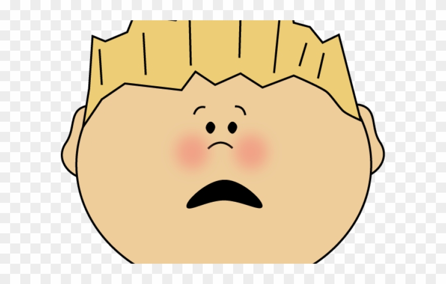 Little Girl Clipart Afraid - Angry Face Colouring Page - Png Download