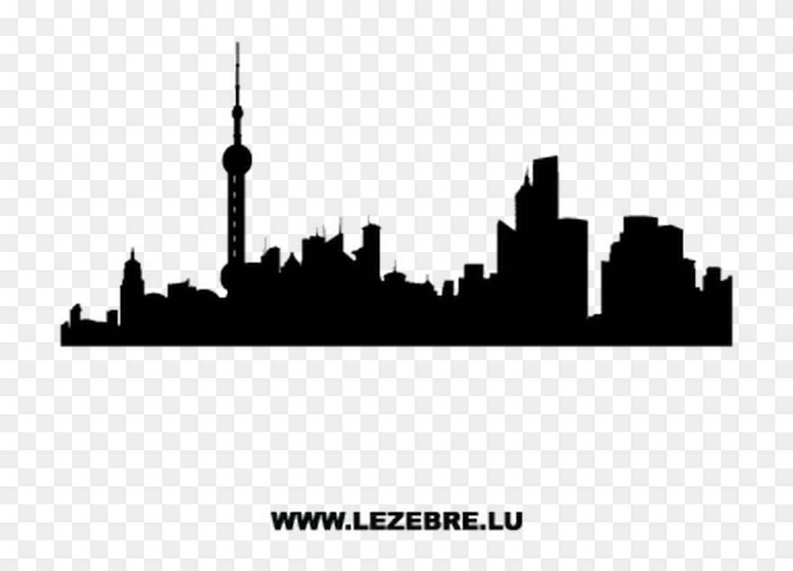 Shanghai Silhouette At Getdrawings Com Free For - Shanghai Skyline Png Clipart