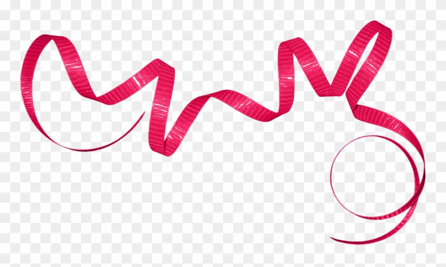 Ribbon - White Curly Ribbon Transparent Background Clipart