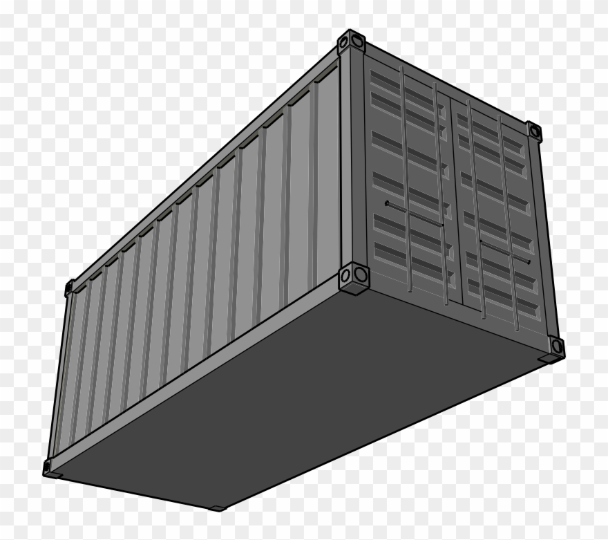 Container Clipart Storage - Shipping Container Clipart - Png Download