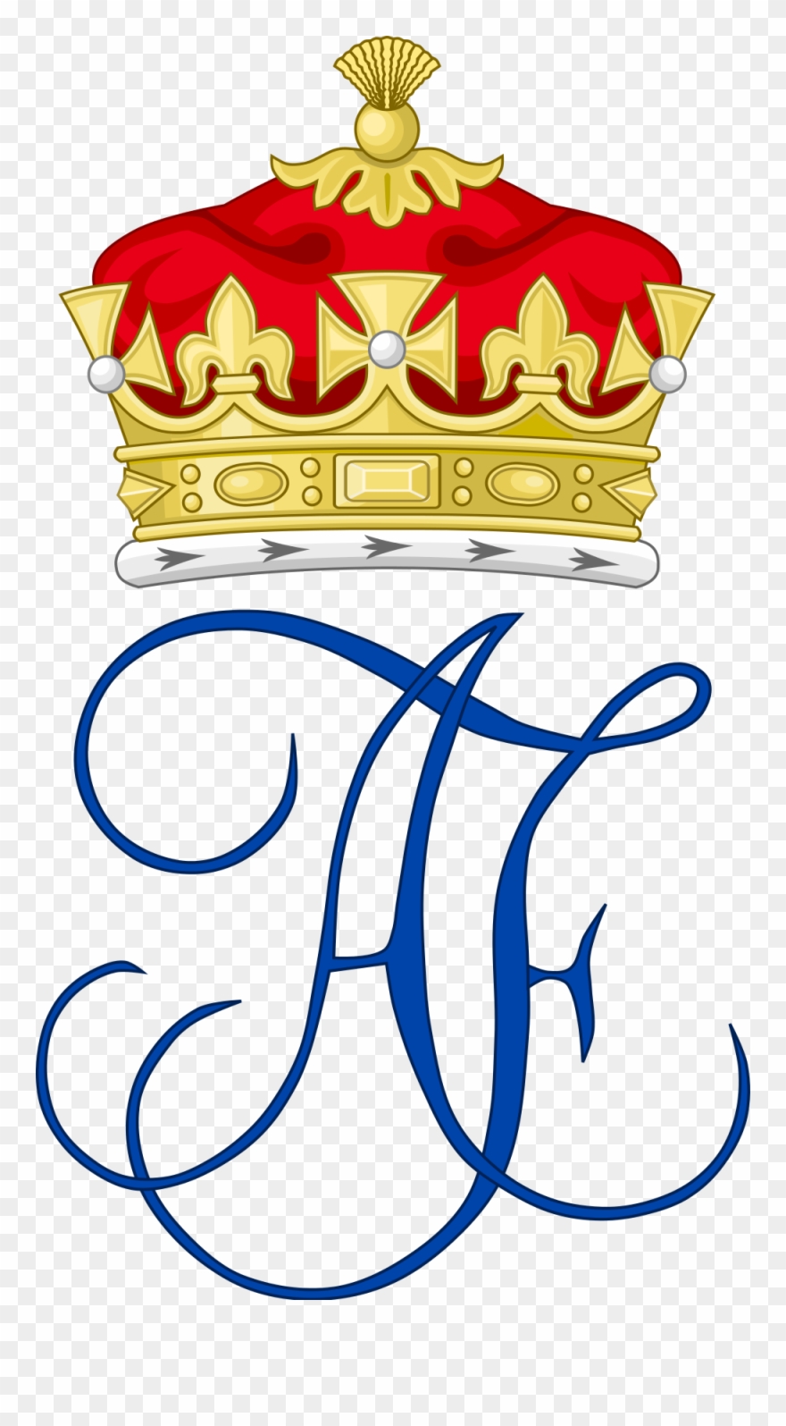 Open - Queen Victoria Monogram Clipart