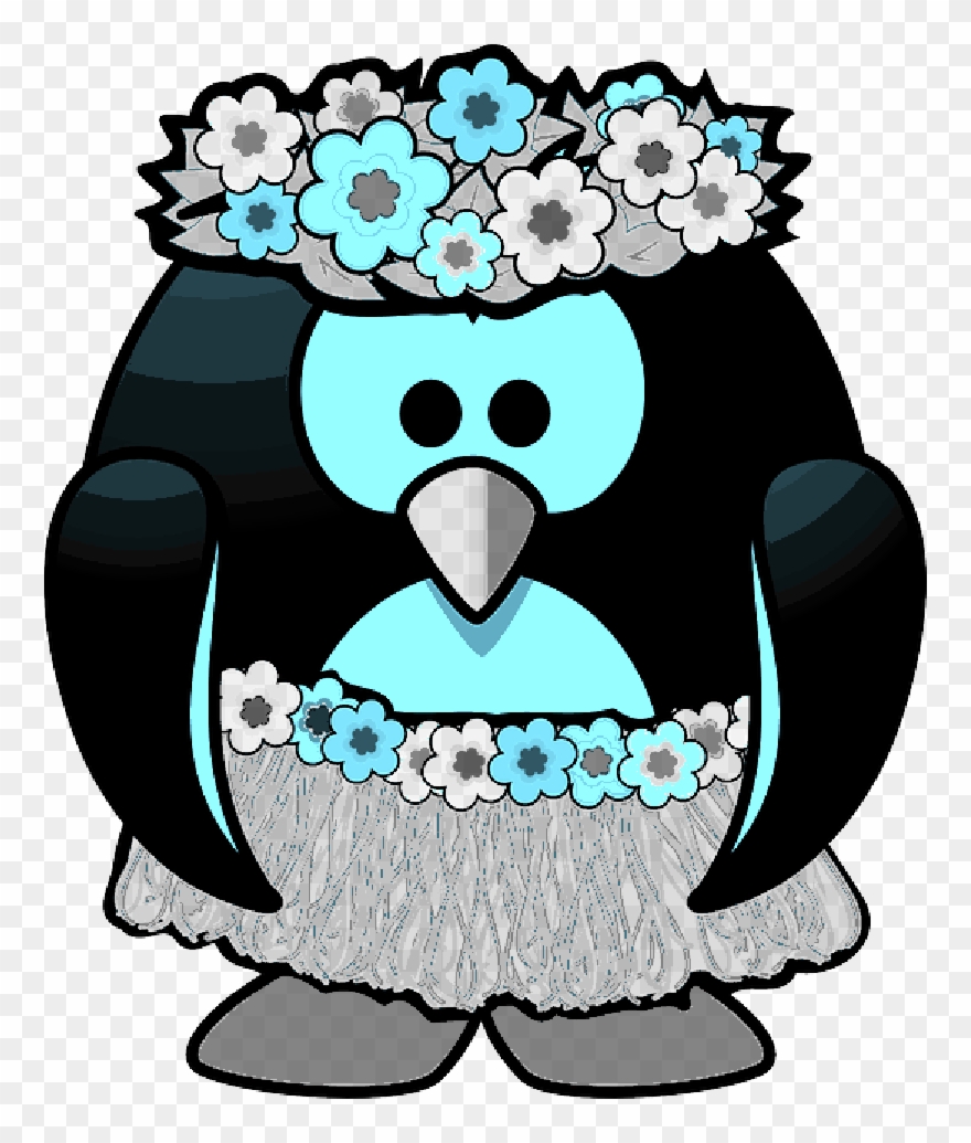 Hula Dancer Wallpaper - Hawaiian Penguin Clipart