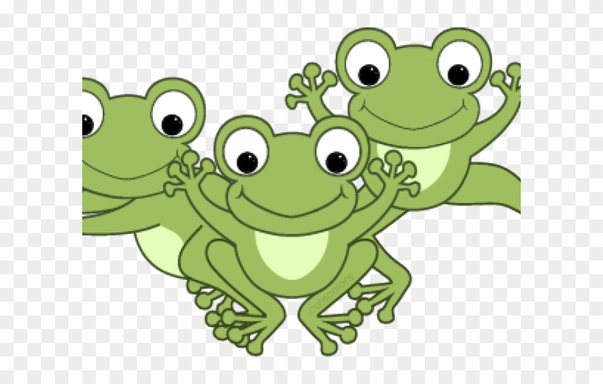 Green Frog Clipart Comic - Cartoon - Png Download