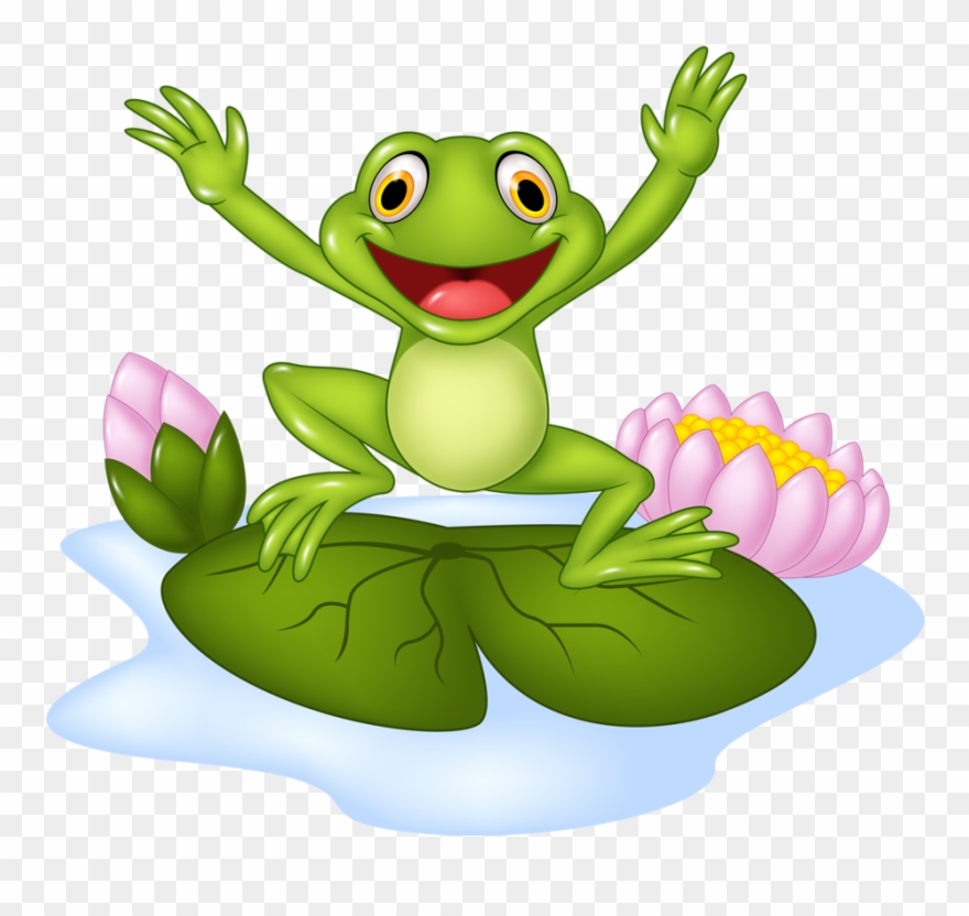 Frogs Clipart Vector - Frog Jump Cartoon Png Transparent Png
