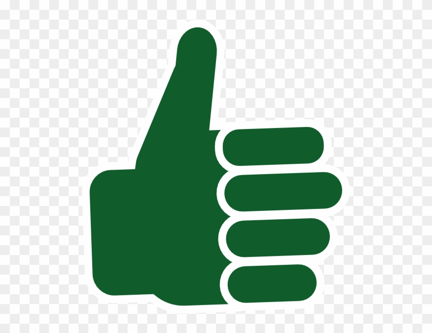 Frowny - Green Thumbs Up Png Clipart