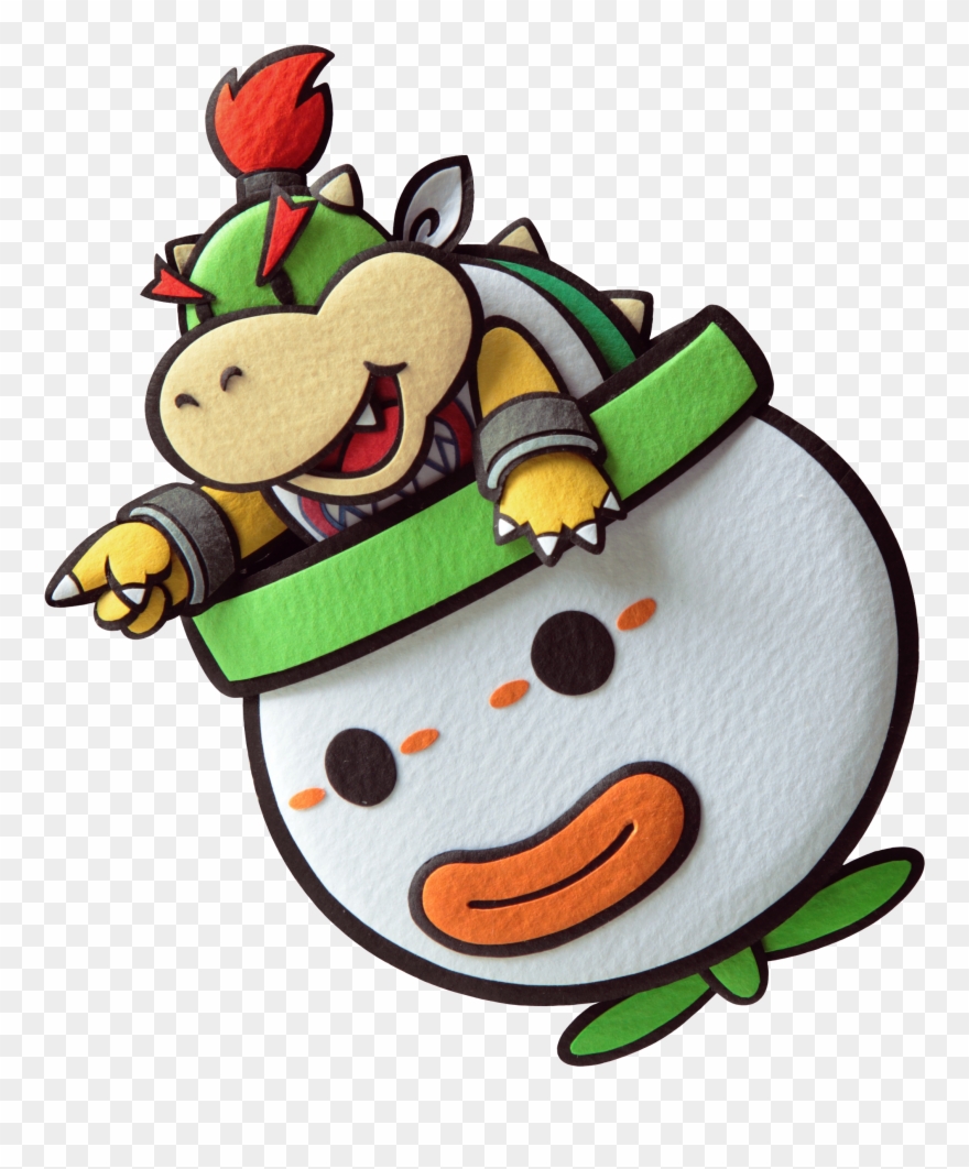 Paper Mario Color Splash Bowser Jr Clipart