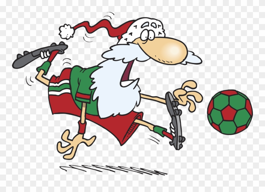 Friends Clipart Soccer - Christmas Soccer Cartoon - Png Download