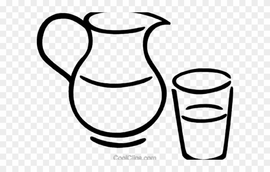 Pitcher Clipart Transparent - Pitcher Water Clipart Black And White - Png Download