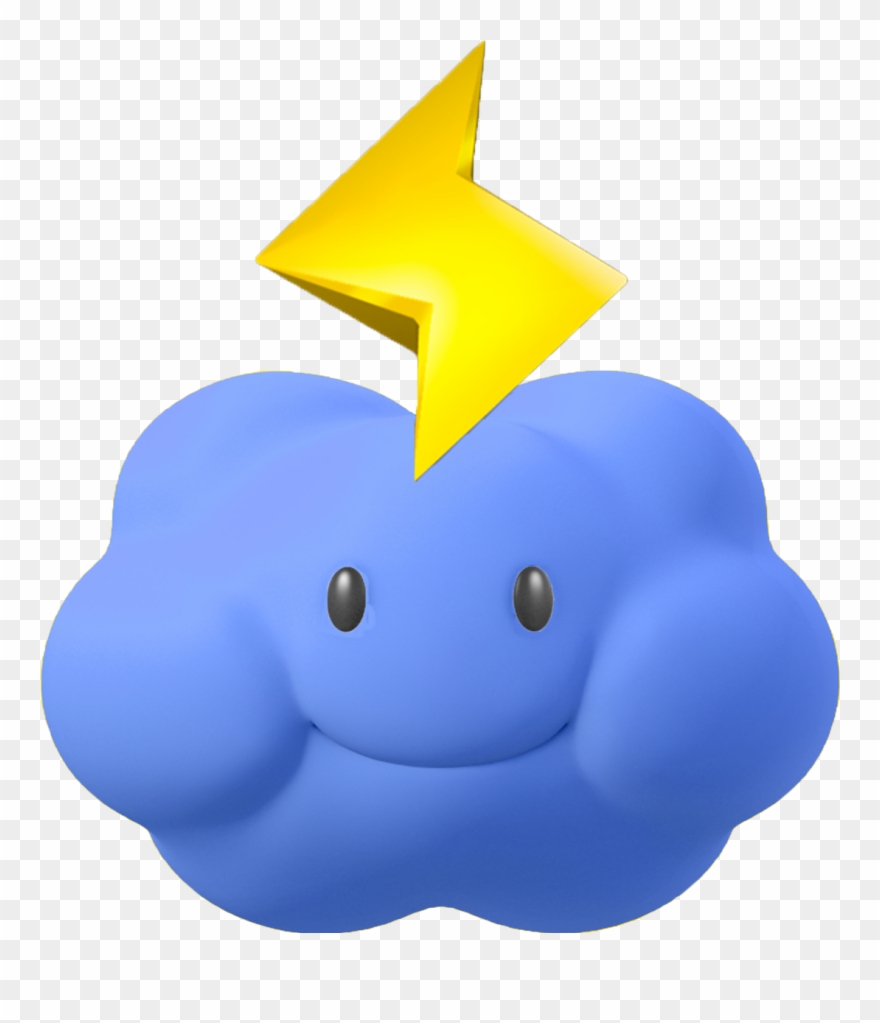 The Thunder Cloud In The Style Of Mario Kart - Mario Kart Wii Items Clipart