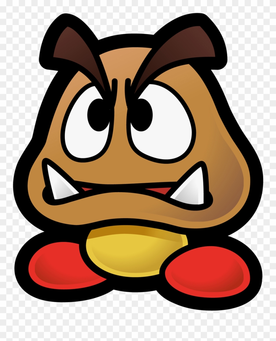 Goomba Mascot - Paper Mario Goomba Png Clipart