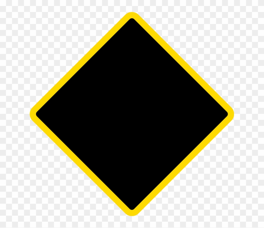 Diamond Warning Sign - Sign Clipart