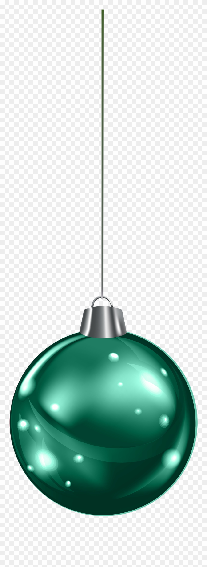 Hanging Green Christmas Ball Png Clipart - Green Christmas Ball Png Transparent Png