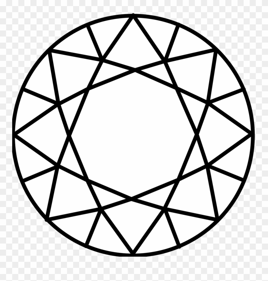 See Clipart Diamond Top - Gia Certified Diamond Round (1-1/2 Ct. T.w.) - Png Download