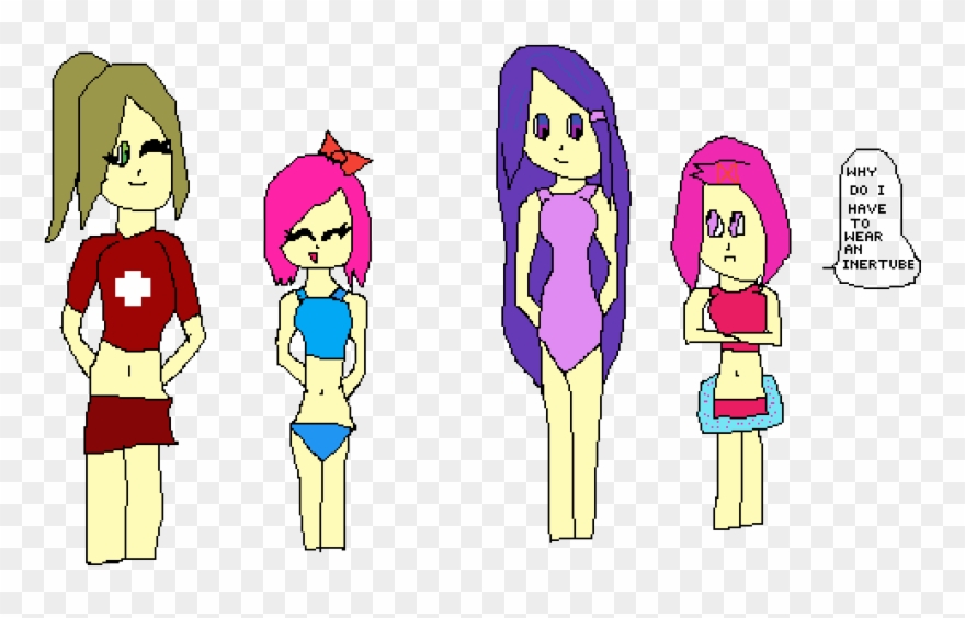 Ddlc Girl In Bathing Suits - Swimsuit Clipart