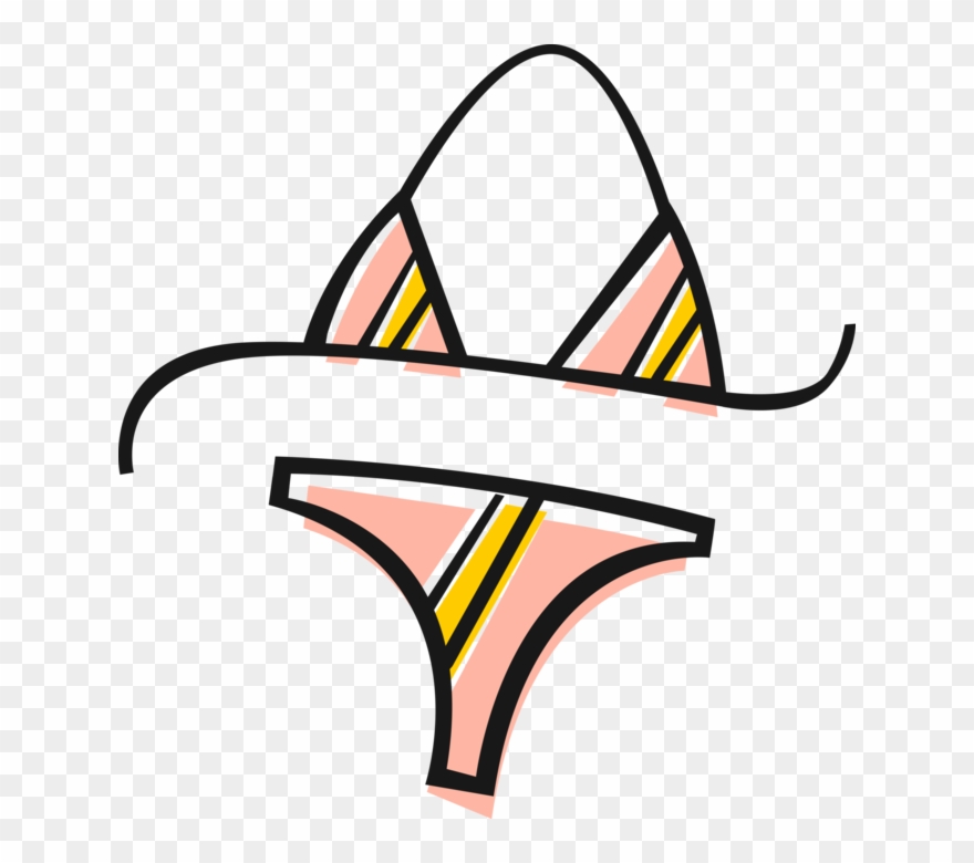 Vector Illustration Of Bikini Swimsuit Bathing Suit - Bathing Suits Clip Art - Png Download