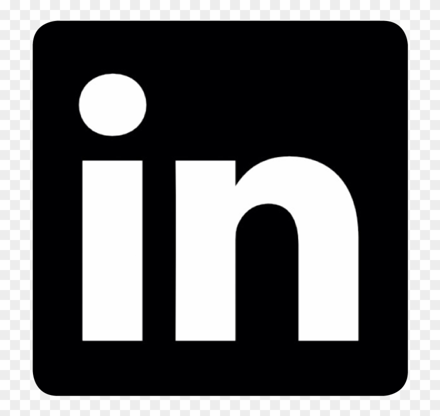 Facebook Linkedin Youtube - Linkedin Icon Png Black Clipart