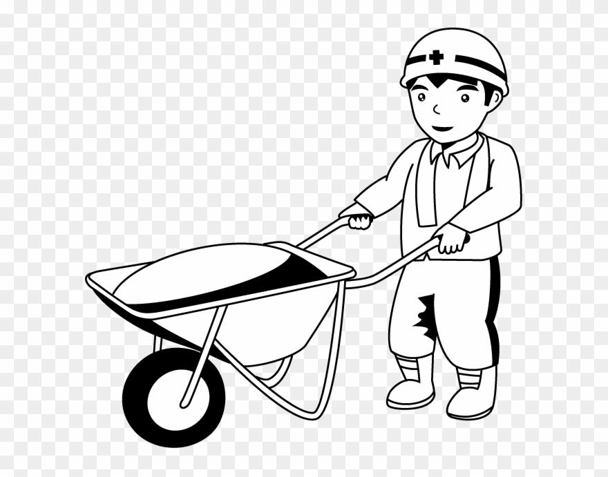 Civil Engineering Clip Art Clipart - Wheelbarrow - Png Download