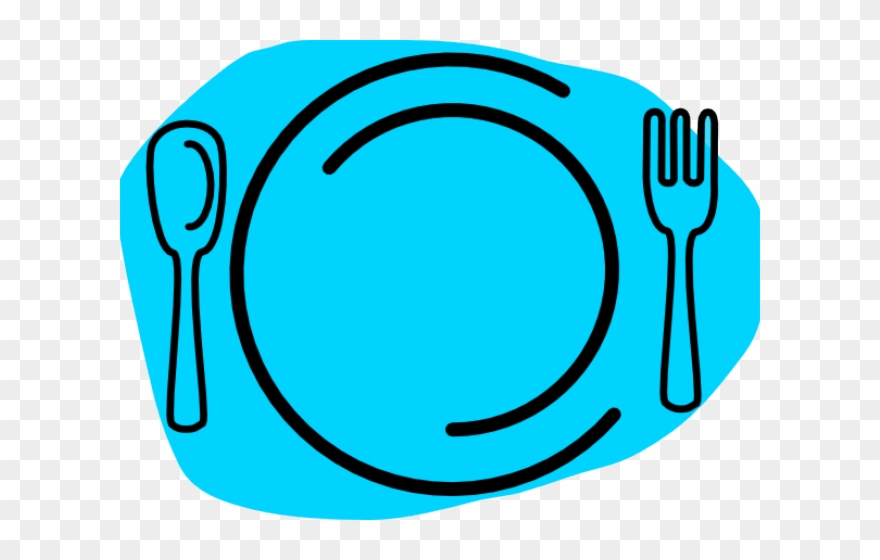 Plate Fork And Spoon Clip Art - Png Download