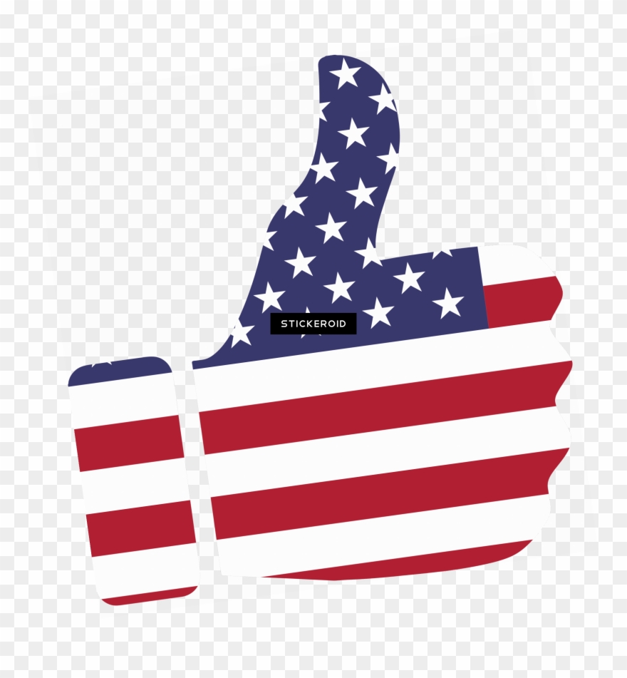 Thumb Up American Flag - Imágenes Bandera Estados Unidos Clipart