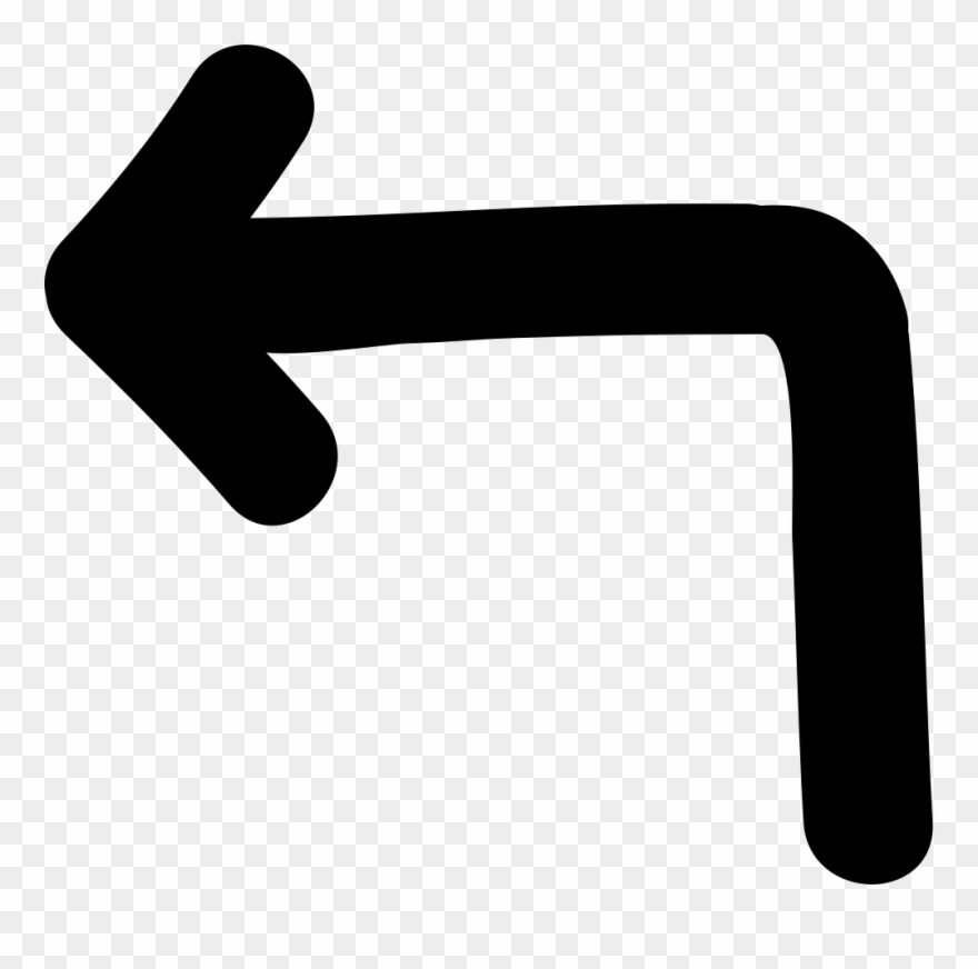 Back Arrow Pointing Left Hand Drawn Symbol Comments - Flechas Apuntando Ala Izquierda Clipart
