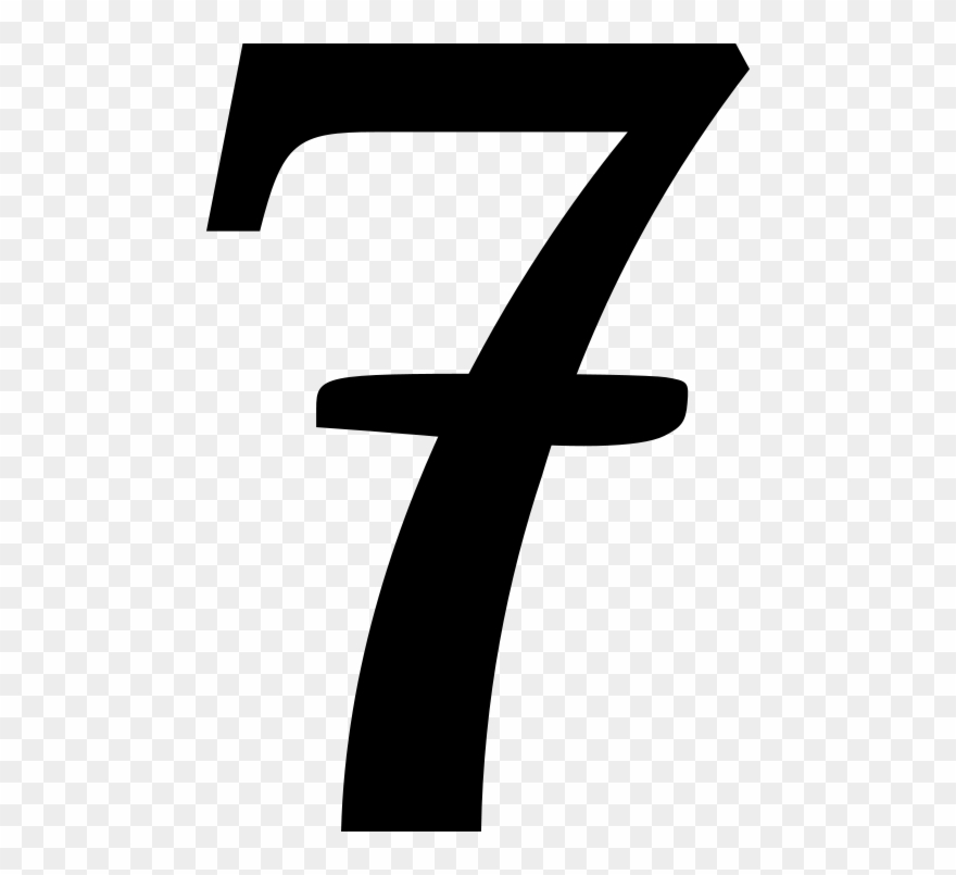Number Png Images Free Download - Number 7 With Line Clipart
