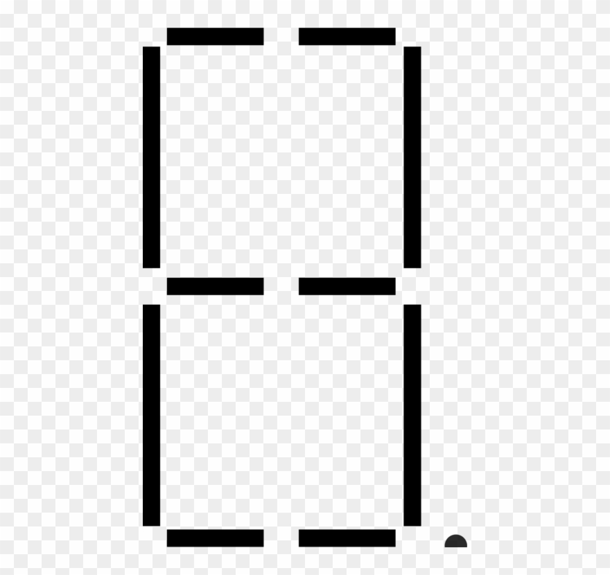 Seven Segment Display Display Device Electronic Visual - Digital Eight Clipart