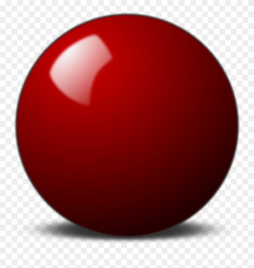 Red Snooker Ball - Red Snooker Ball Png Clipart