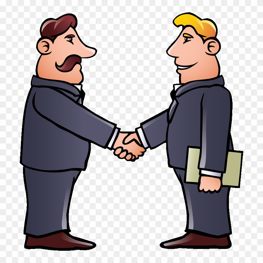 Home - 2 People Shaking Hands Cartoon Clipart