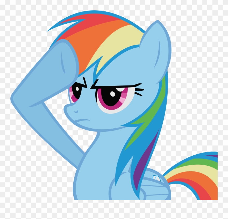 Posted Image - Rainbow Dash Salute Clipart