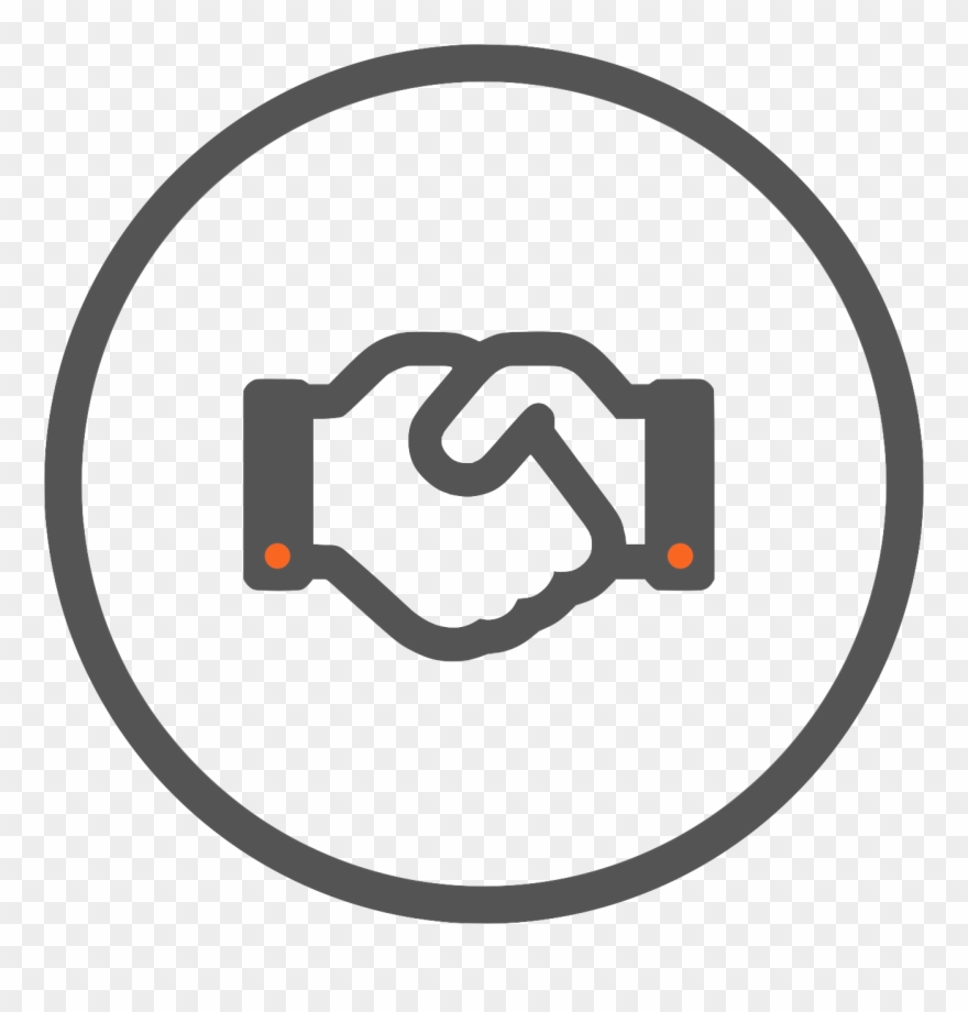 Two People Shaking Hands - Service Industry Symbol Clipart