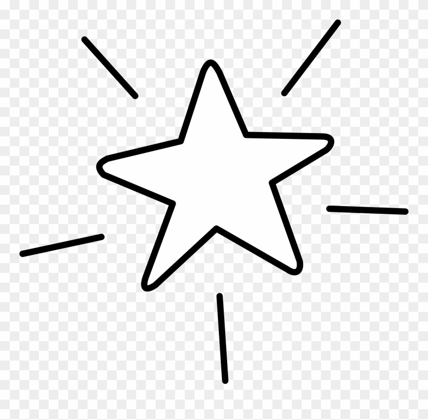 Png Download Collection Of Star Black And White - Shining Star Clipart Black And White Transparent Png