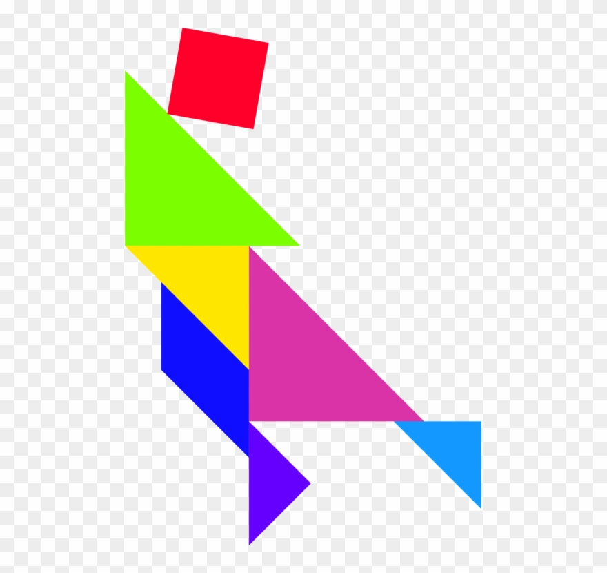 Tangram Triangle Download Talgram Shape - Clip Art - Png Download
