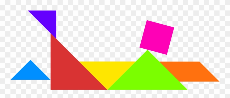 Jigsaw Puzzles Triangle Tangram Logo - Clip Art - Png Download