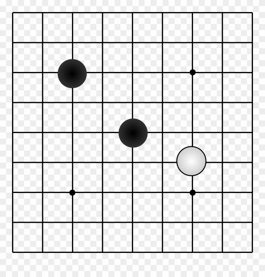 Board 9 X 9 With Stones Clipart