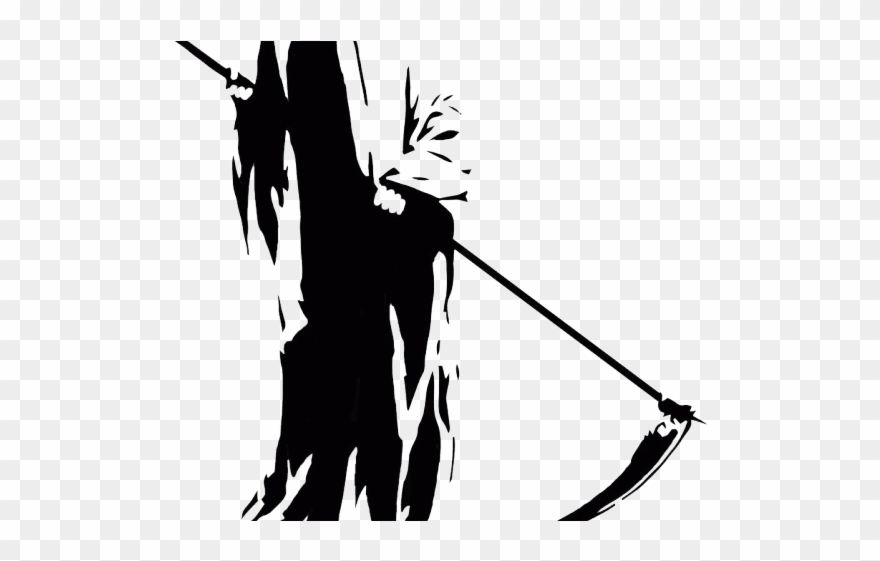 Reaper Clipart - Black And White Grim Reaper - Png Download
