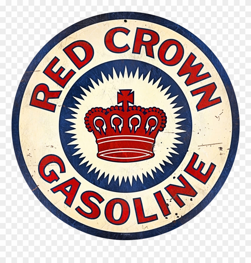 Vintage Red Crown Gasoline Sign - Northern Soul Keep The Faith Logo Clipart