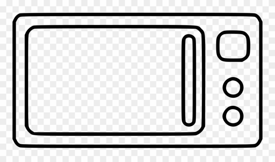 Microwave Oven Comments - Line Art Clipart