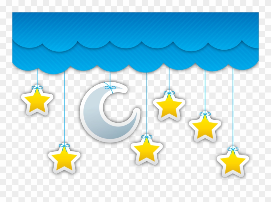 Night Sky Clipart Transparent - Estrelas E Nuvens Png