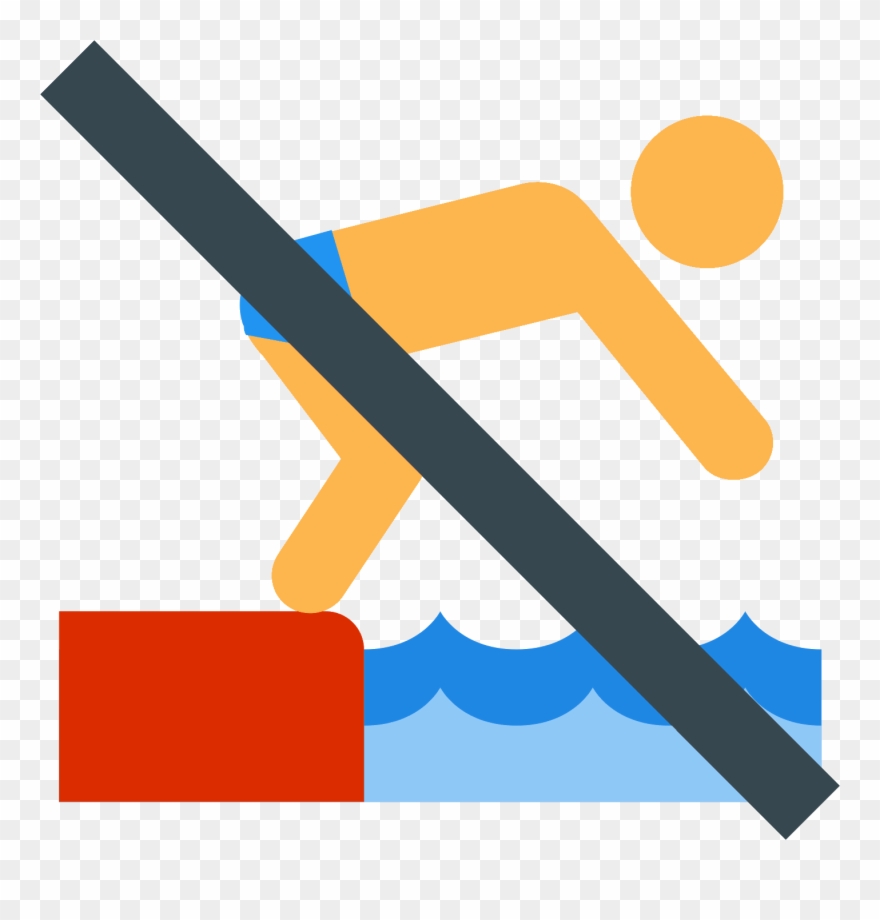 No Diving Icon - Zakaz Skoku Do Wody Png Clipart