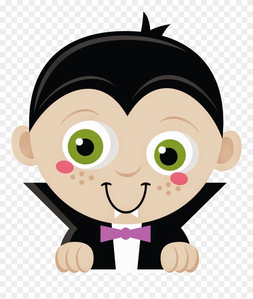 Friendly Clipart Vampire - Cute Halloween Vampire Clipart - Png Download
