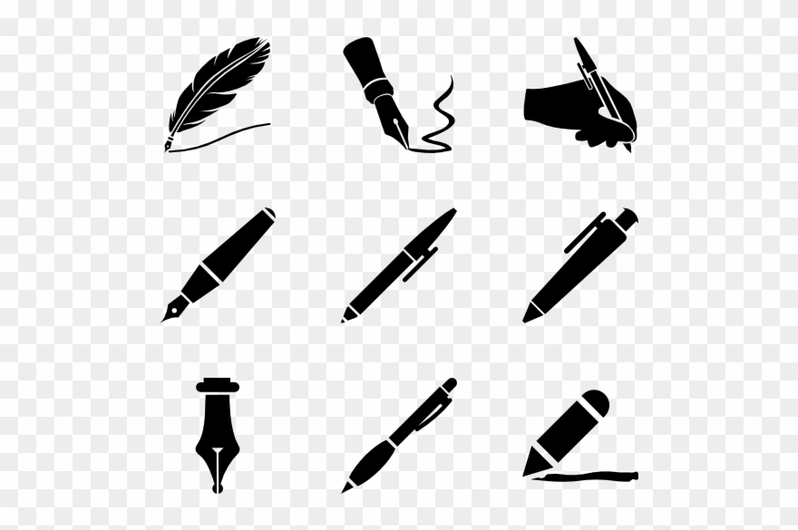 School Pen - Writing Icon Transparent Background Clipart