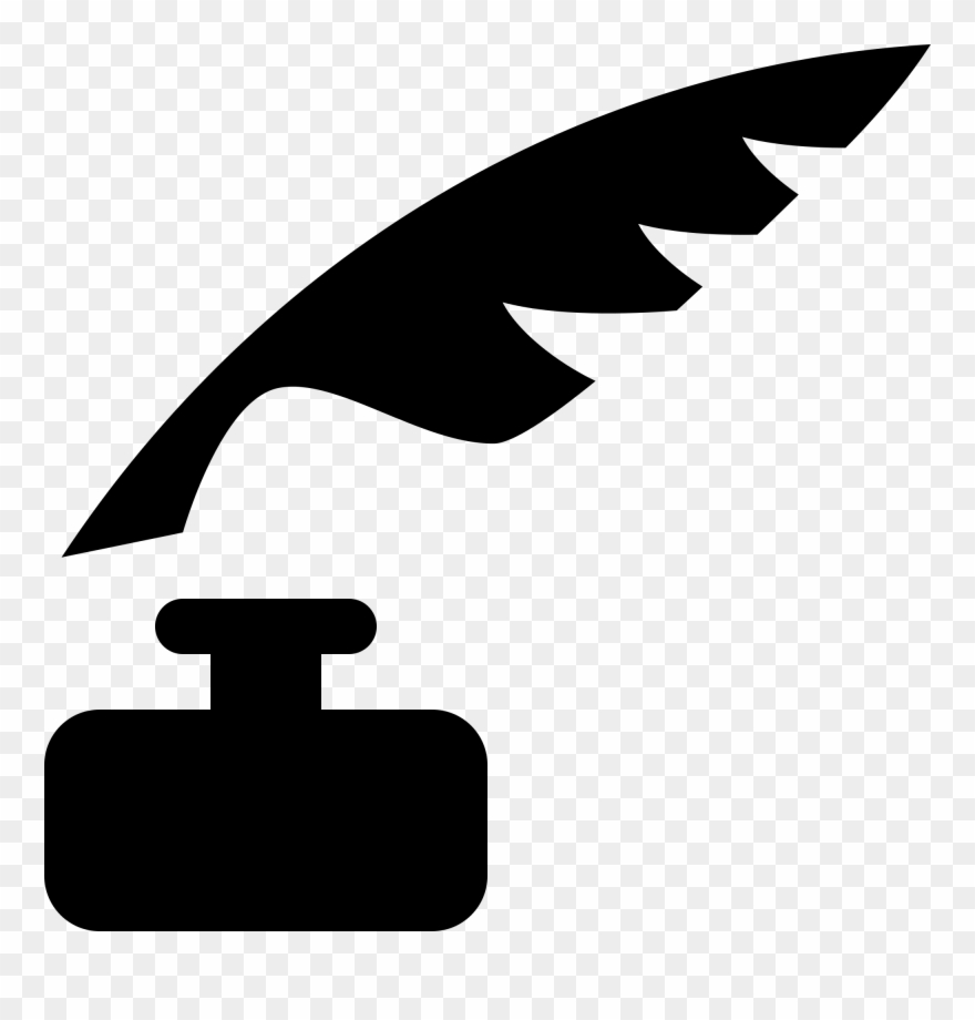 Open - - Pluma Y Tinta Silueta Clipart