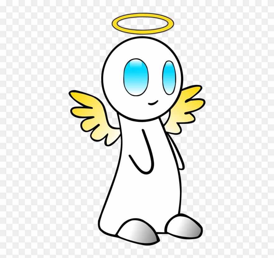 Flower Human Behavior Line Art Cartoon - Angel Clipart